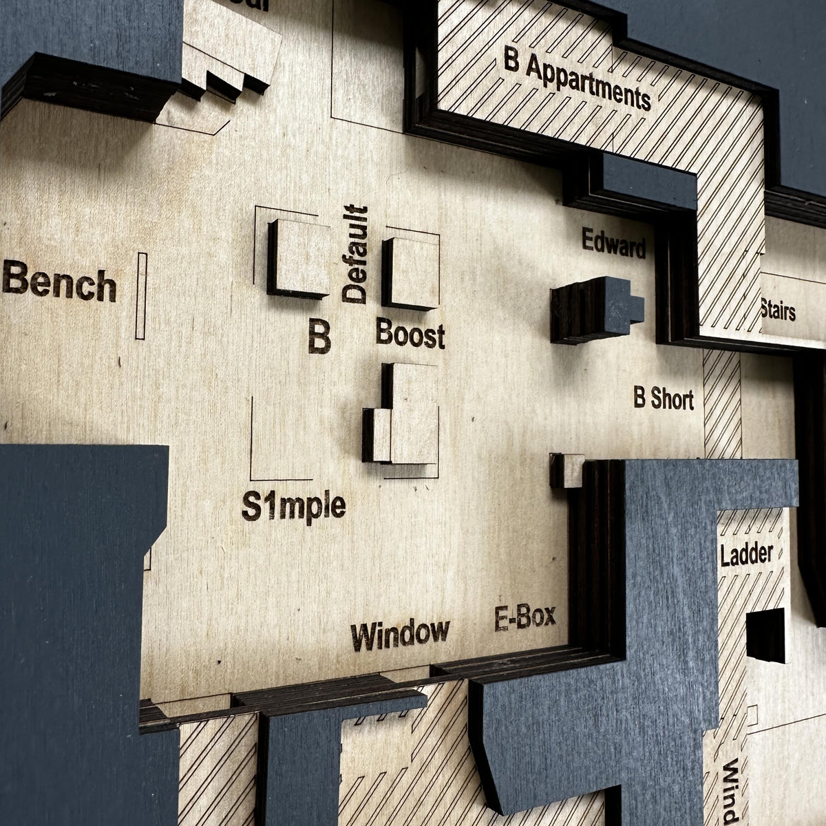 Counter-Strike 2 - 3D Wooden Map "Mirage" for Gamers CS2, Gaming Room Art, Gamer Gift