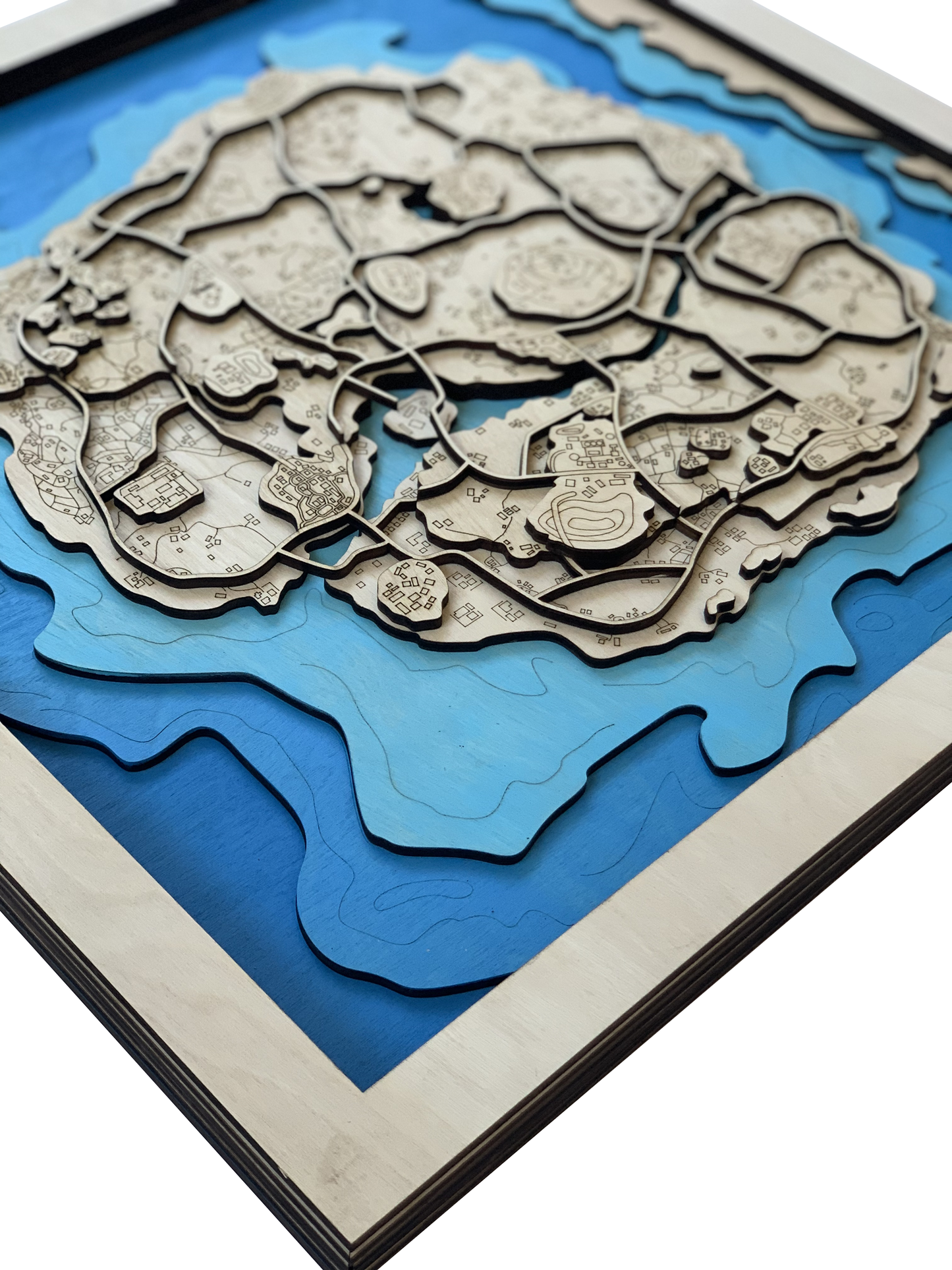 Wooden Map for PUBG Gamers | Map of Vikendi |  Must-have gaming wall sculpture decor
