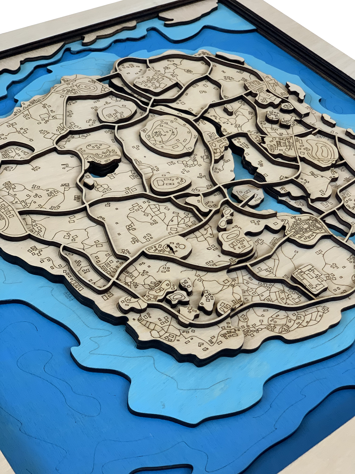 Wooden Map for PUBG Gamers | Map of Vikendi |  Must-have gaming wall sculpture decor