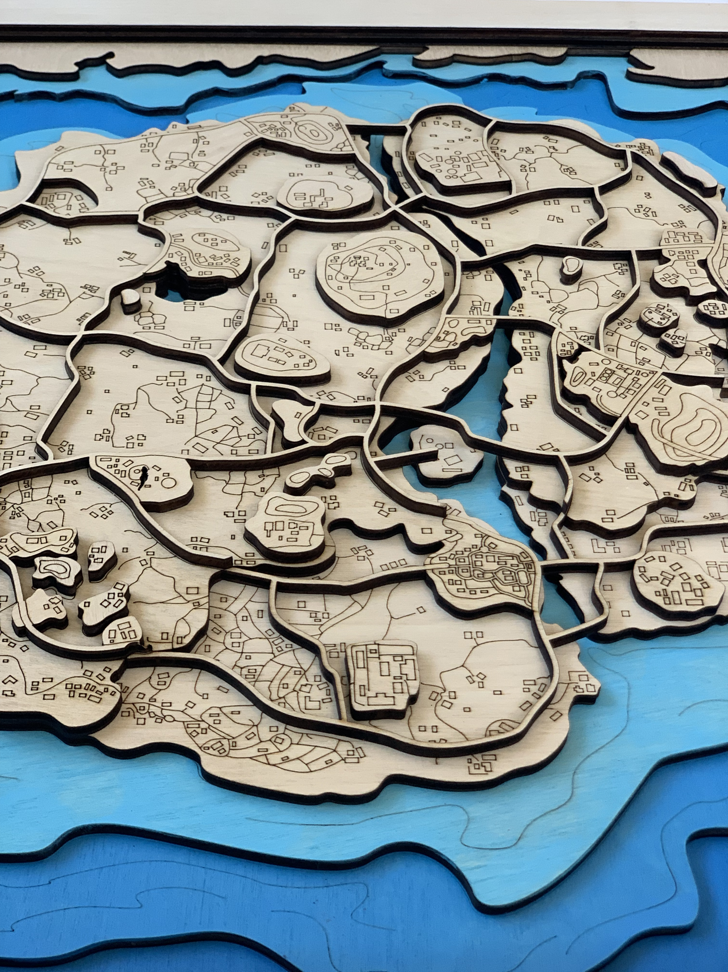 Wooden Map for PUBG Gamers | Map of Vikendi |  Must-have gaming wall sculpture decor