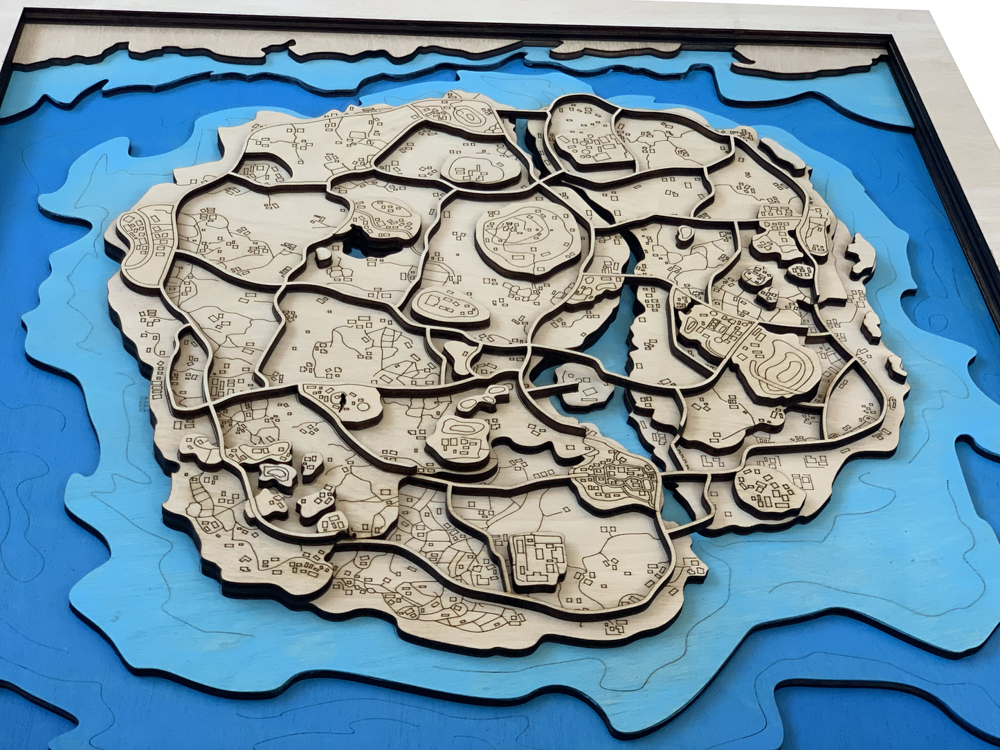 Wooden Map for PUBG Gamers | Map of Vikendi |  Must-have gaming wall sculpture decor
