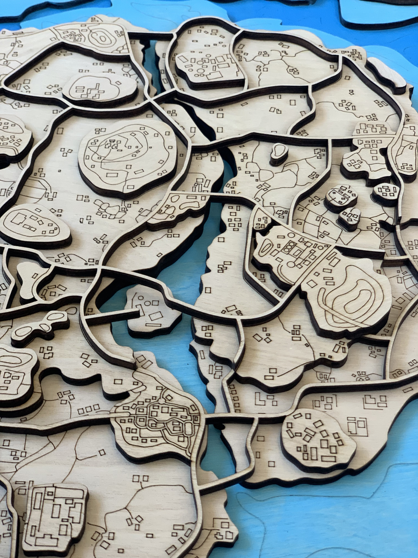 Wooden Map for PUBG Gamers | Map of Vikendi |  Must-have gaming wall sculpture decor