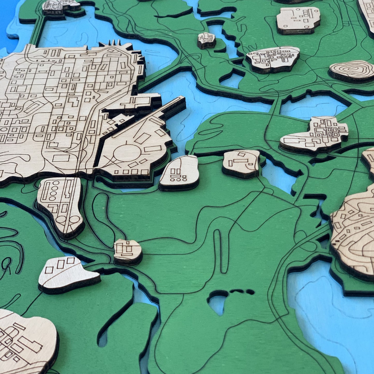 Wooden Map for GTA - San Andreas Gamers | Must-have gaming wall sculpture decor