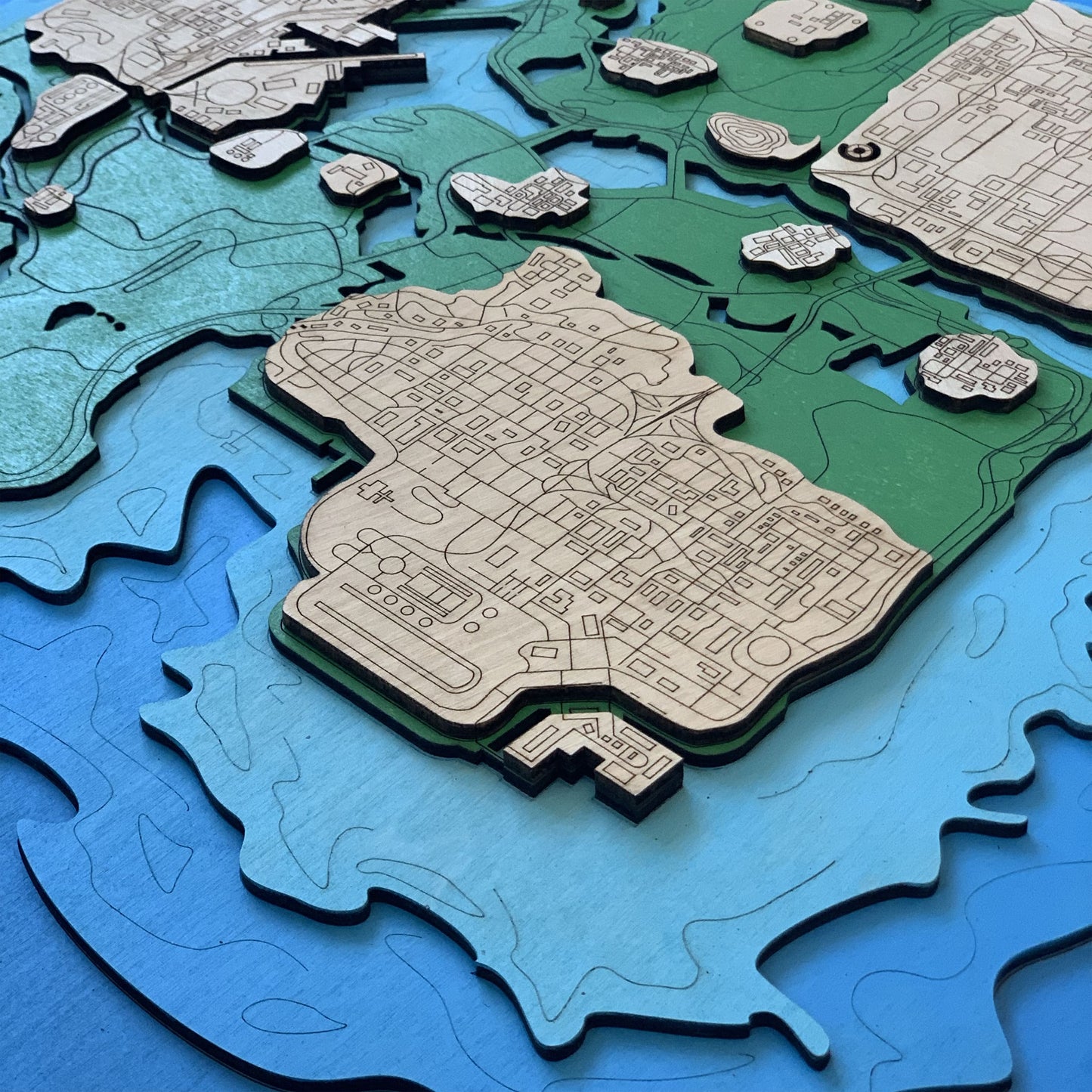 Wooden Map for GTA - San Andreas Gamers | Must-have gaming wall sculpture decor