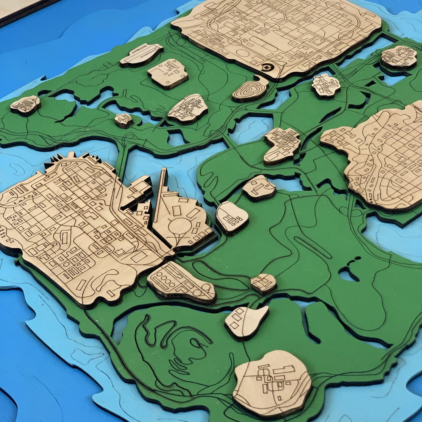 Wooden Map for GTA - San Andreas Gamers | Must-have gaming wall sculpture decor