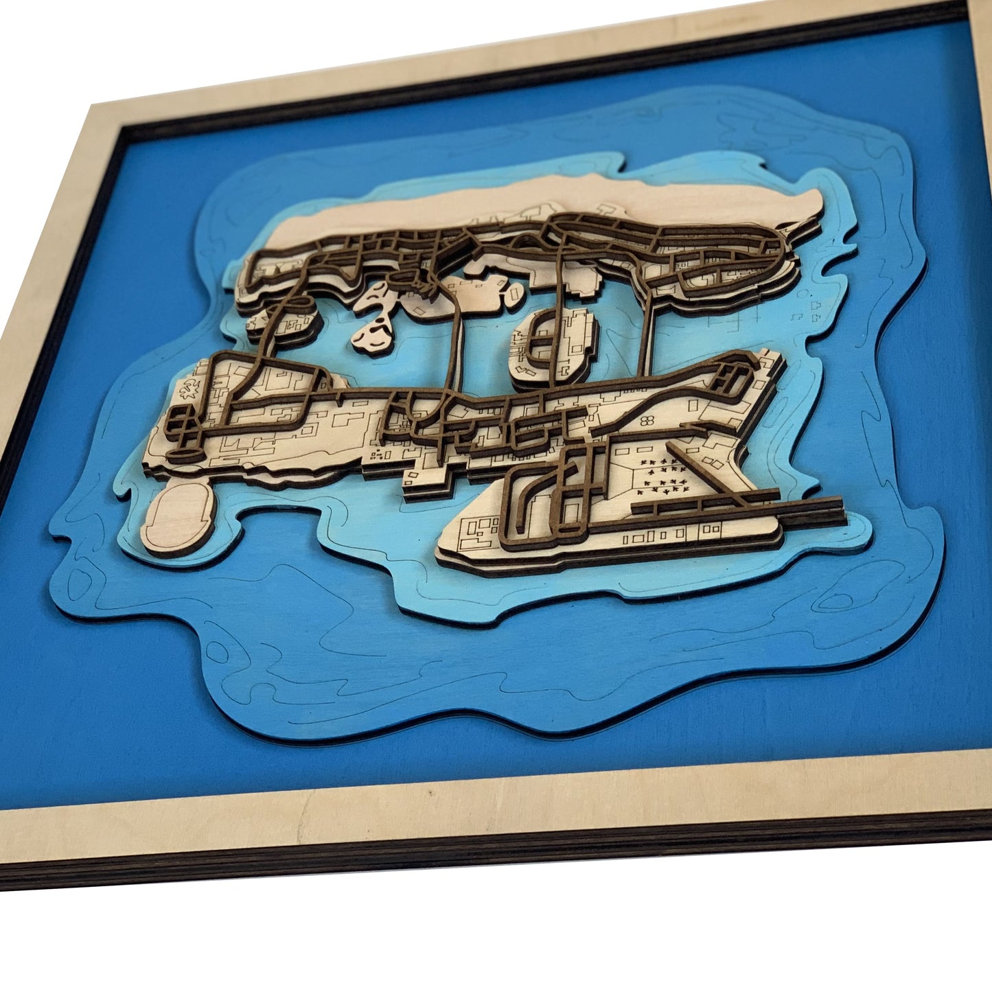 Wooden Map for GTA - Vice City Gamers | Must-have gaming wall sculpture decor