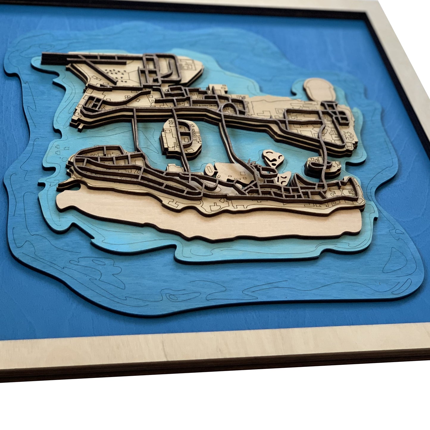 Wooden Map for GTA - Vice City Gamers | Must-have gaming wall sculpture decor