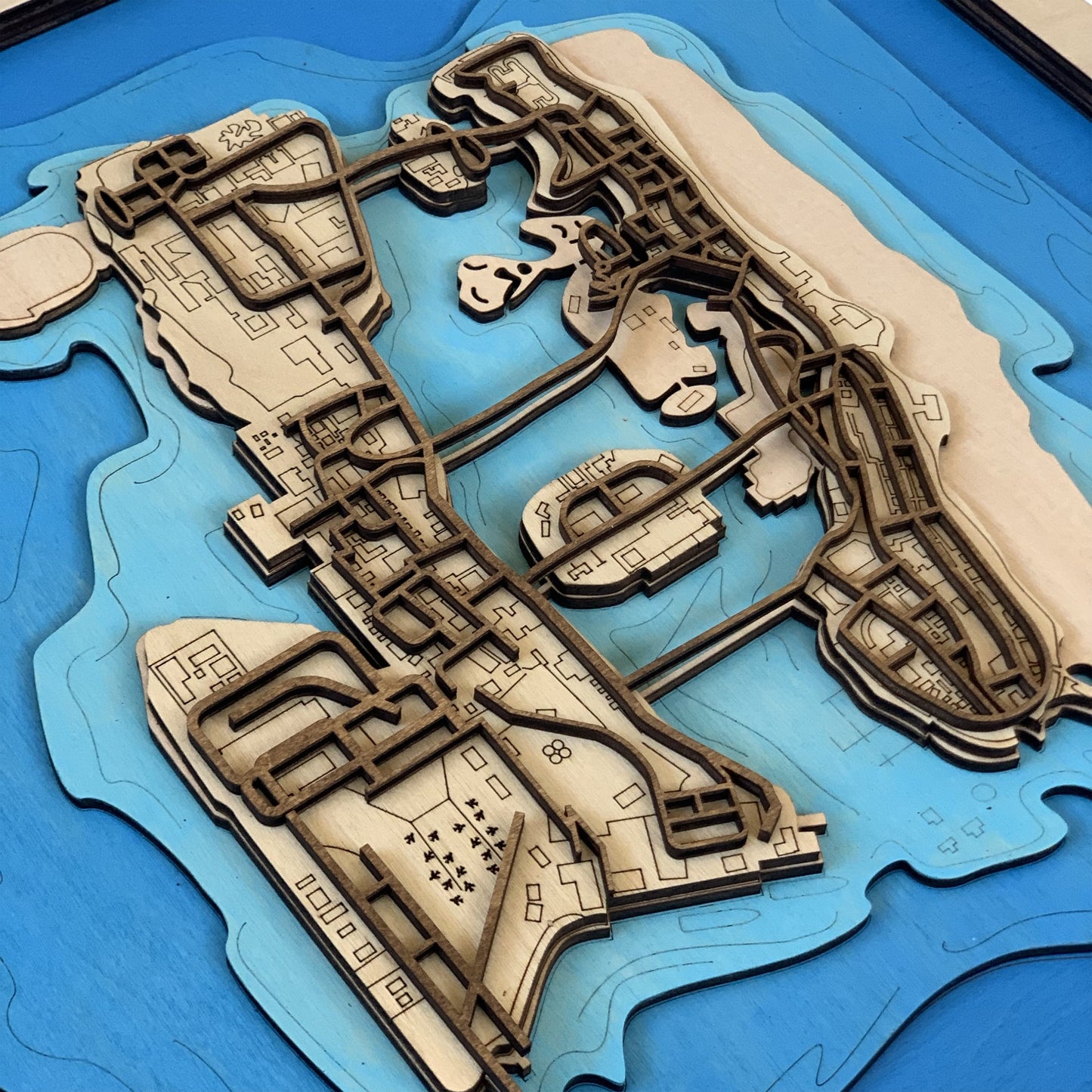 Wooden Map for GTA - Vice City Gamers | Must-have gaming wall sculpture decor