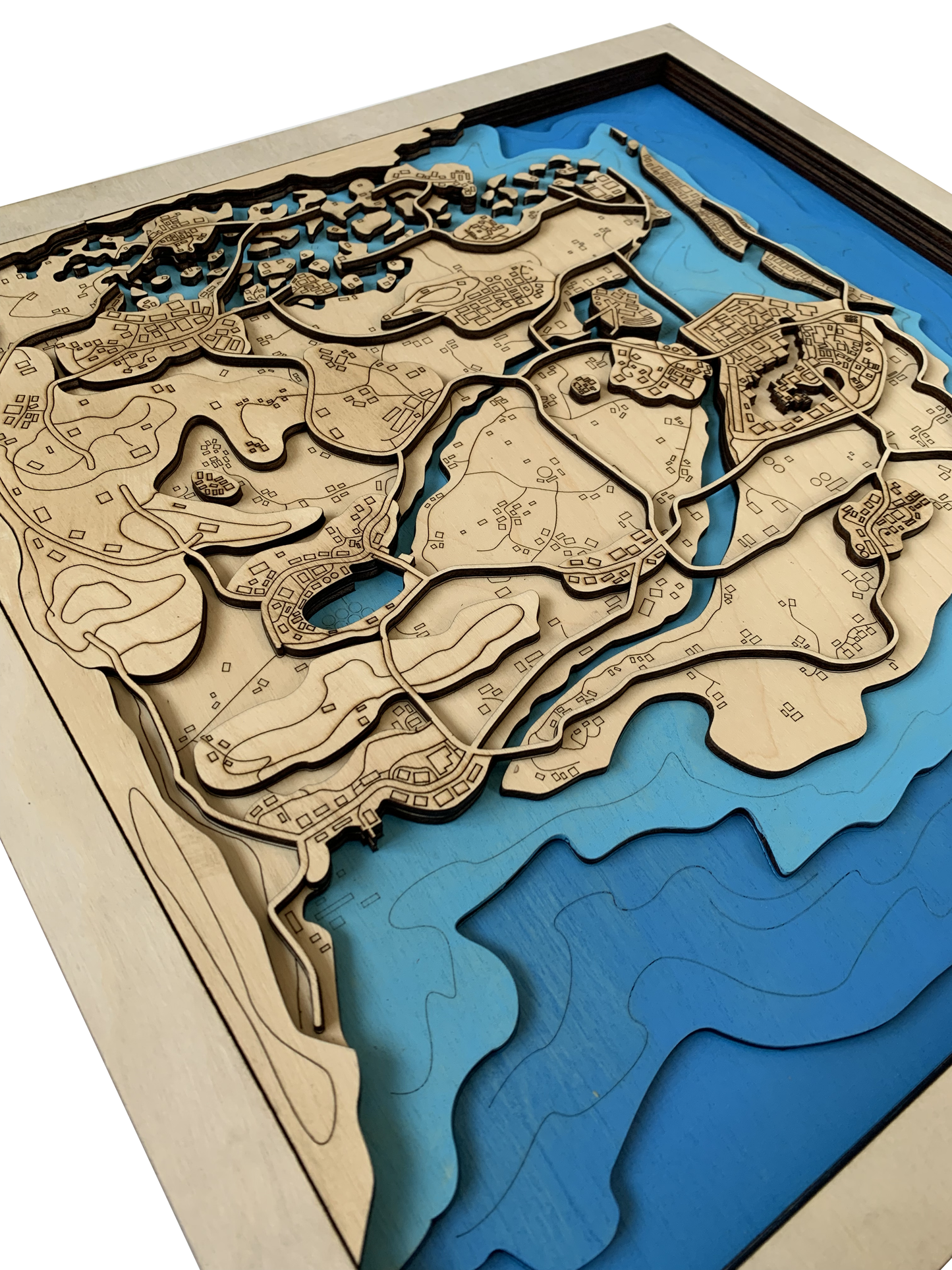 Wooden Map for PUBG Gamers | Map of Deston | Must-have gaming wall sculpture decor
