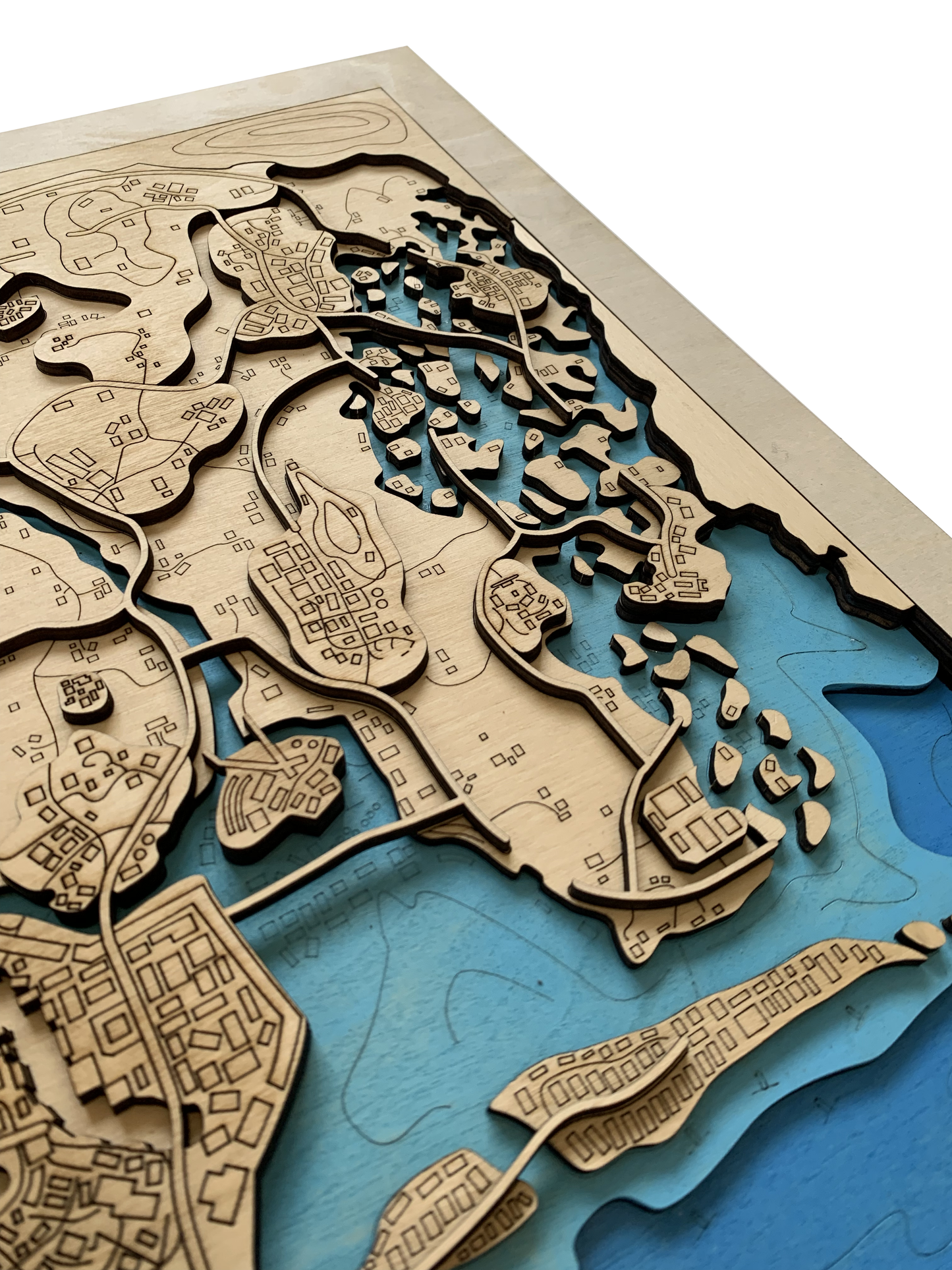 Wooden Map for PUBG Gamers | Map of Deston | Must-have gaming wall sculpture decor