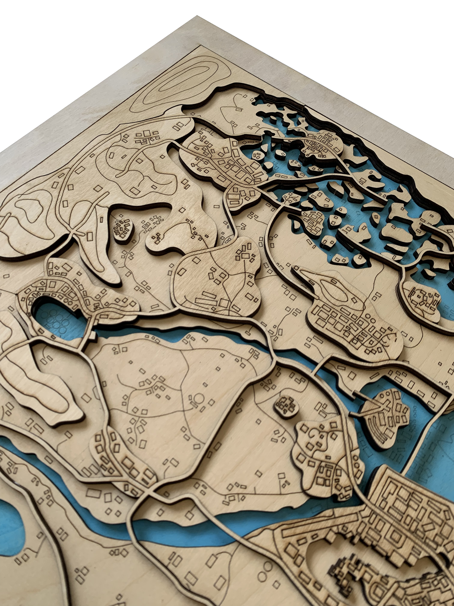 Wooden Map for PUBG Gamers | Map of Deston | Must-have gaming wall sculpture decor