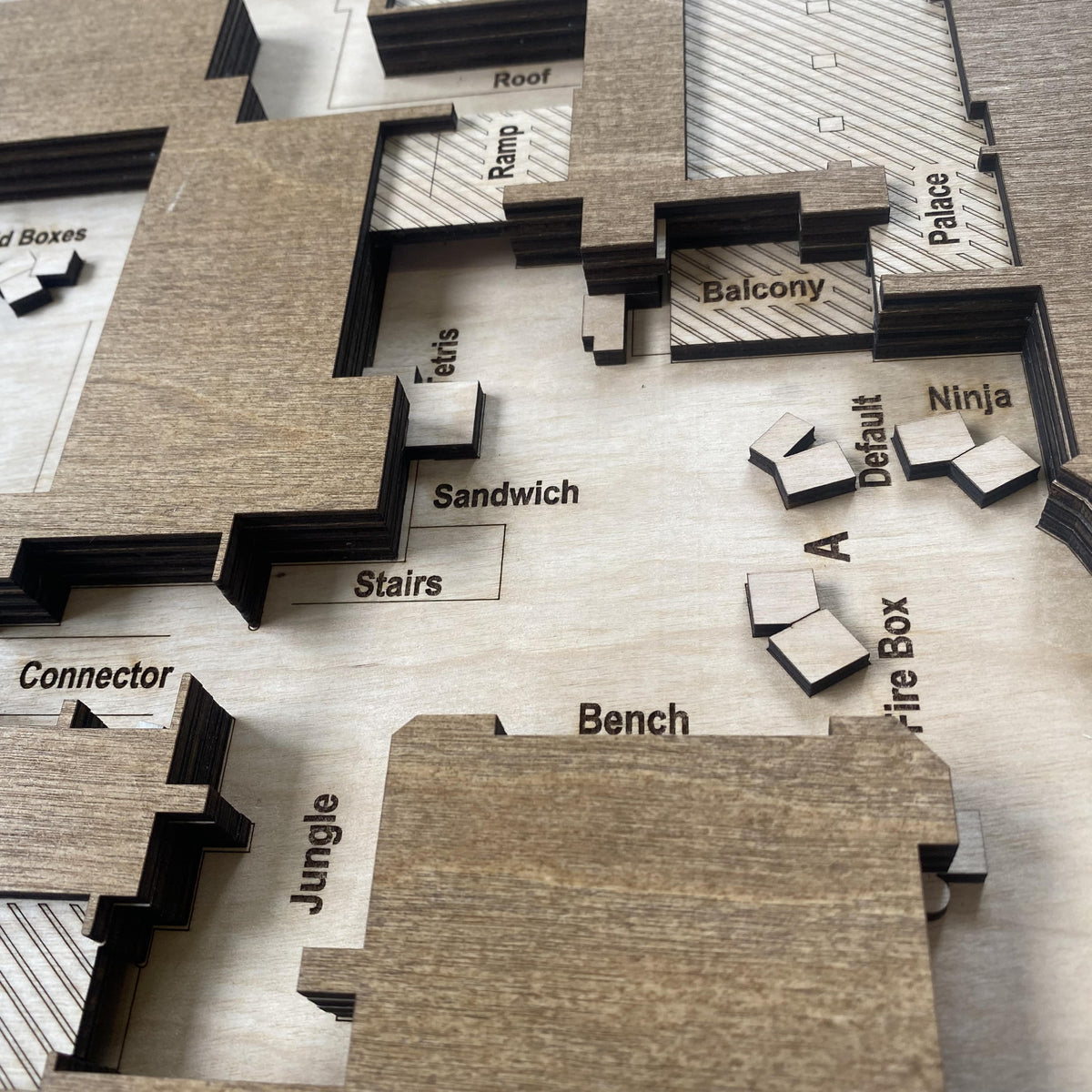 Counter-Strike 2 - 3D Wooden Map "Mirage" for Gamers CS2, Gaming Room Art, Gamer Gift