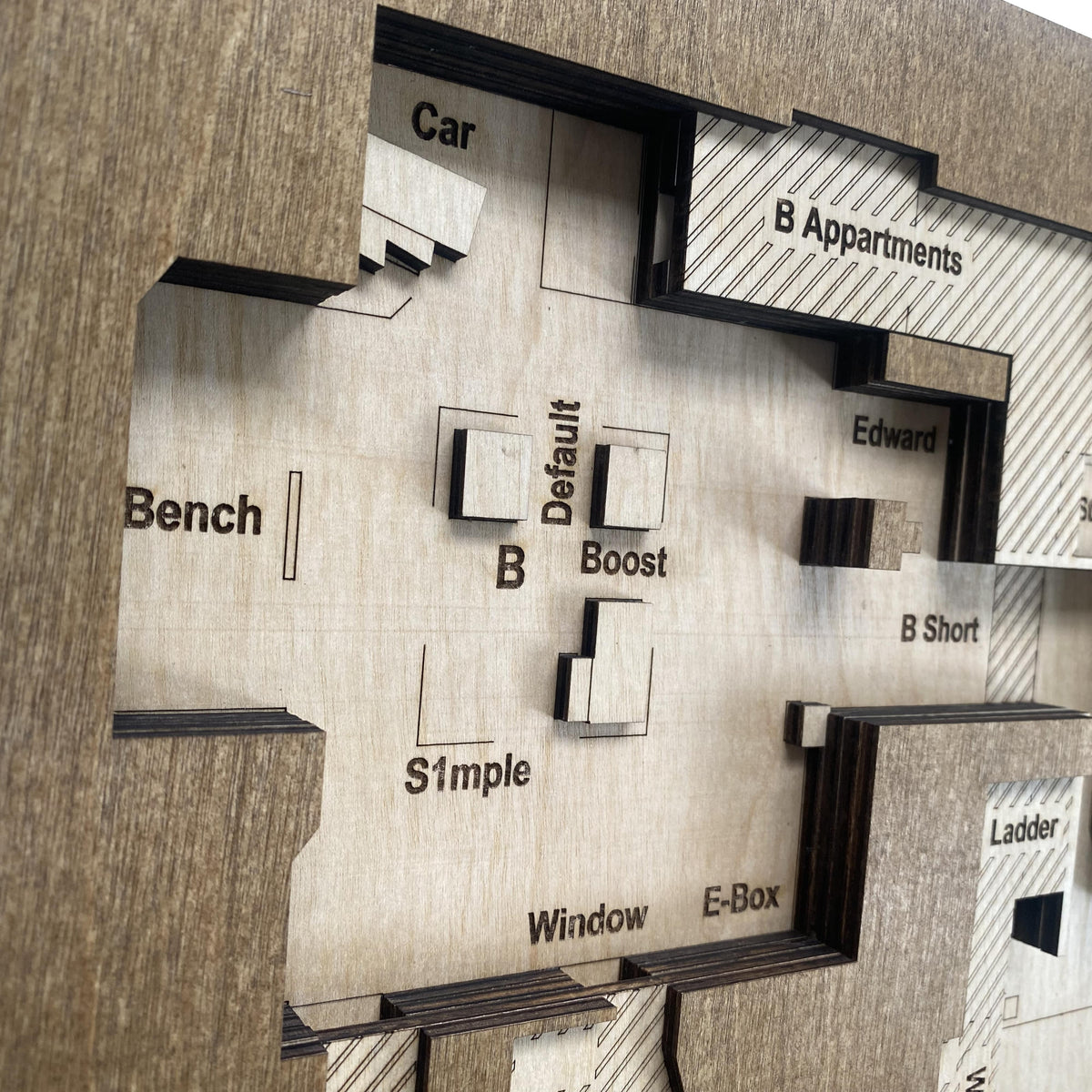 Counter-Strike 2 - 3D Wooden Map "Mirage" for Gamers CS2, Gaming Room Art, Gamer Gift