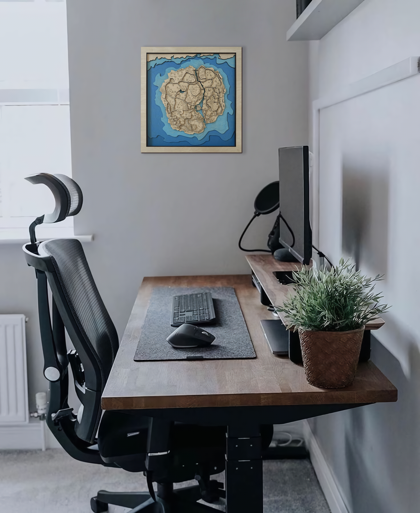 Wooden Map for PUBG Gamers | Map of Vikendi |  Must-have gaming wall sculpture decor