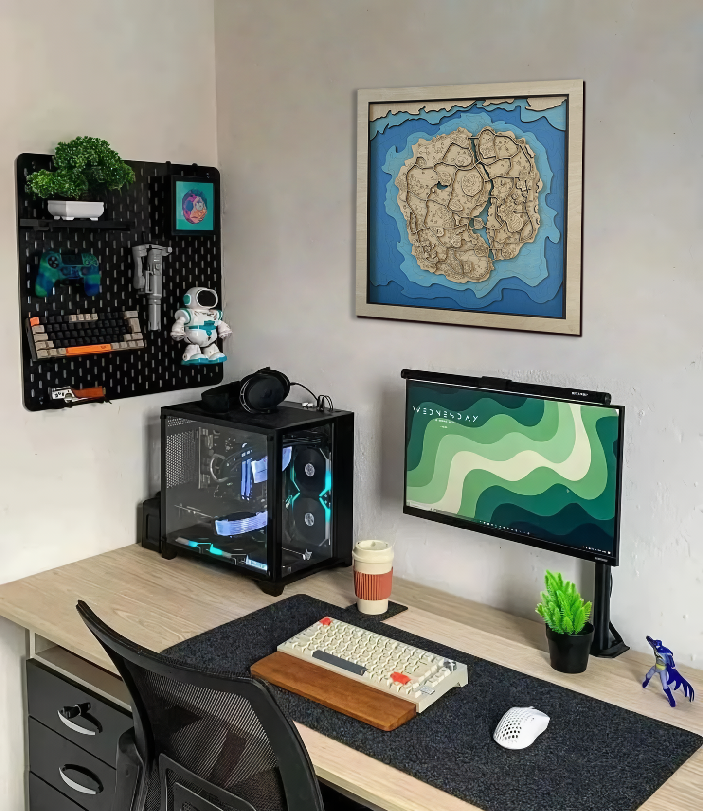 Wooden Map for PUBG Gamers | Map of Vikendi |  Must-have gaming wall sculpture decor