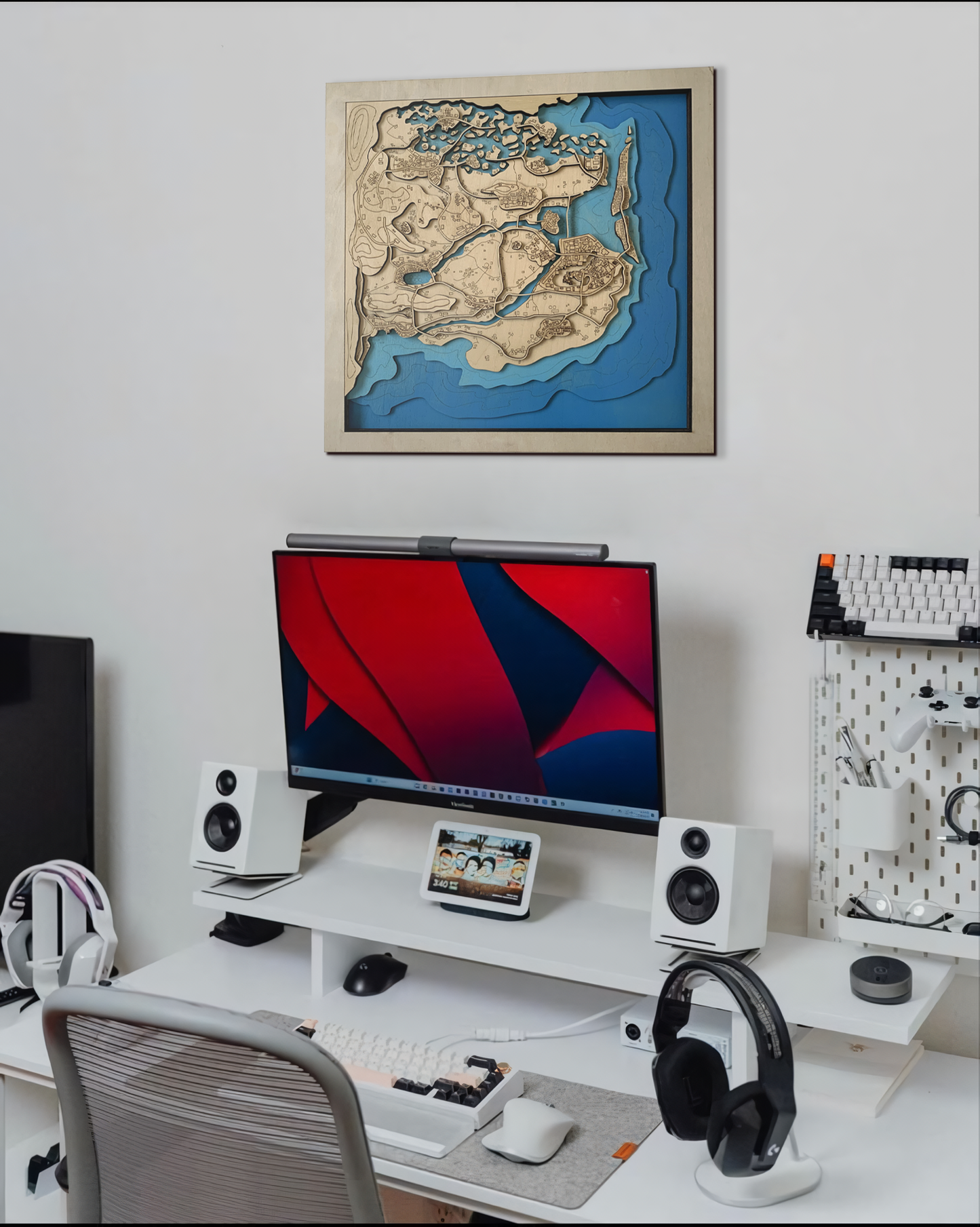Wooden Map for PUBG Gamers | Map of Deston | Must-have gaming wall sculpture decor