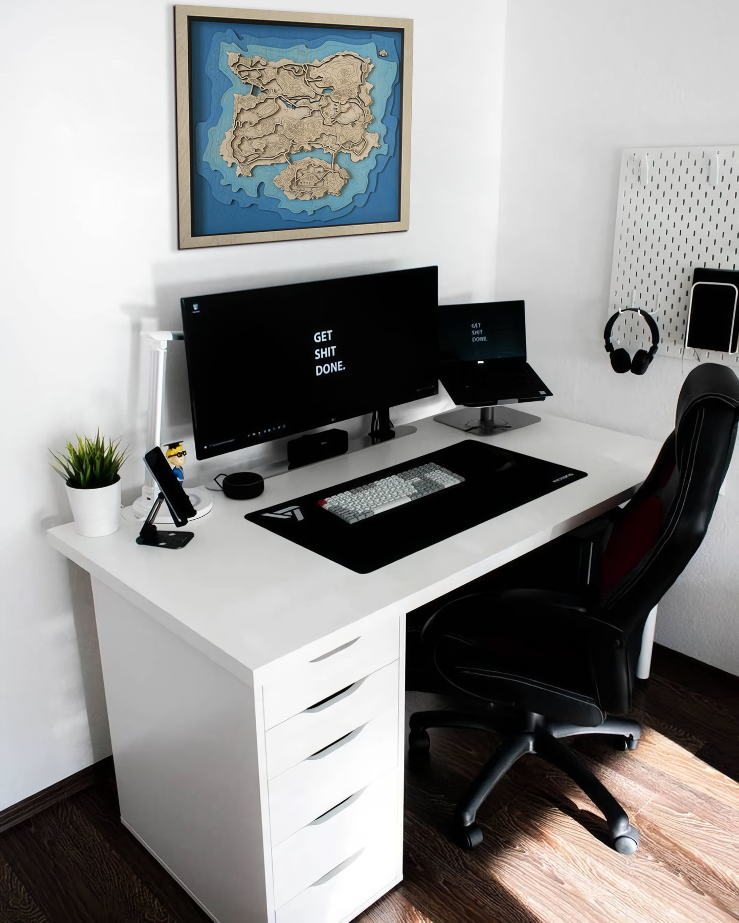 Wooden Map for PUBG Gamers | Map of Erangel | Must-have gaming wall sculpture decor
