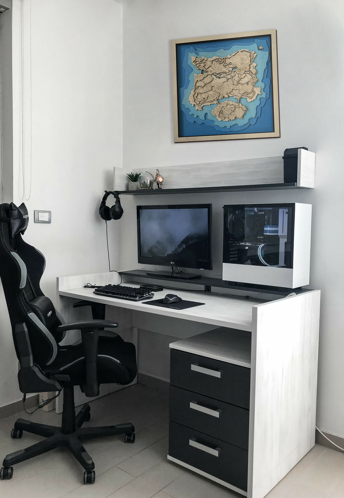 Wooden Map for PUBG Gamers | Map of Erangel | Must-have gaming wall sculpture decor
