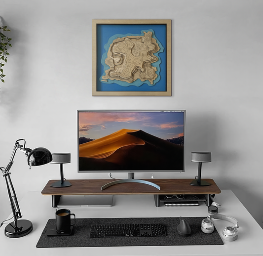 PUBG - 3D Wooden Map "Karakin" for Gamers PUBG, Gaming Room Art, Gamer Gift