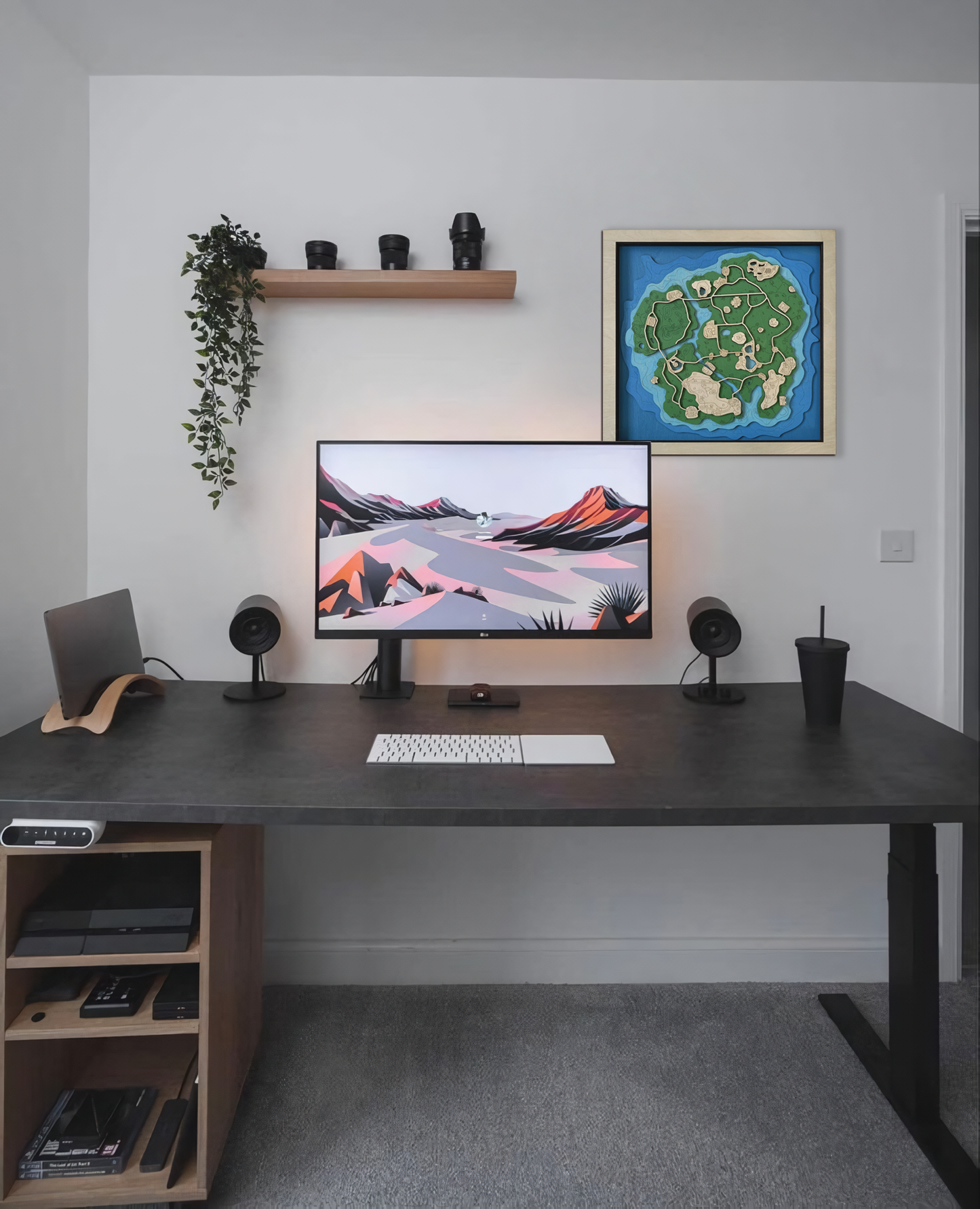 Wooden Map for PUBG Gamers | Map of Sanhok | Must-have gaming wall sculpture decor