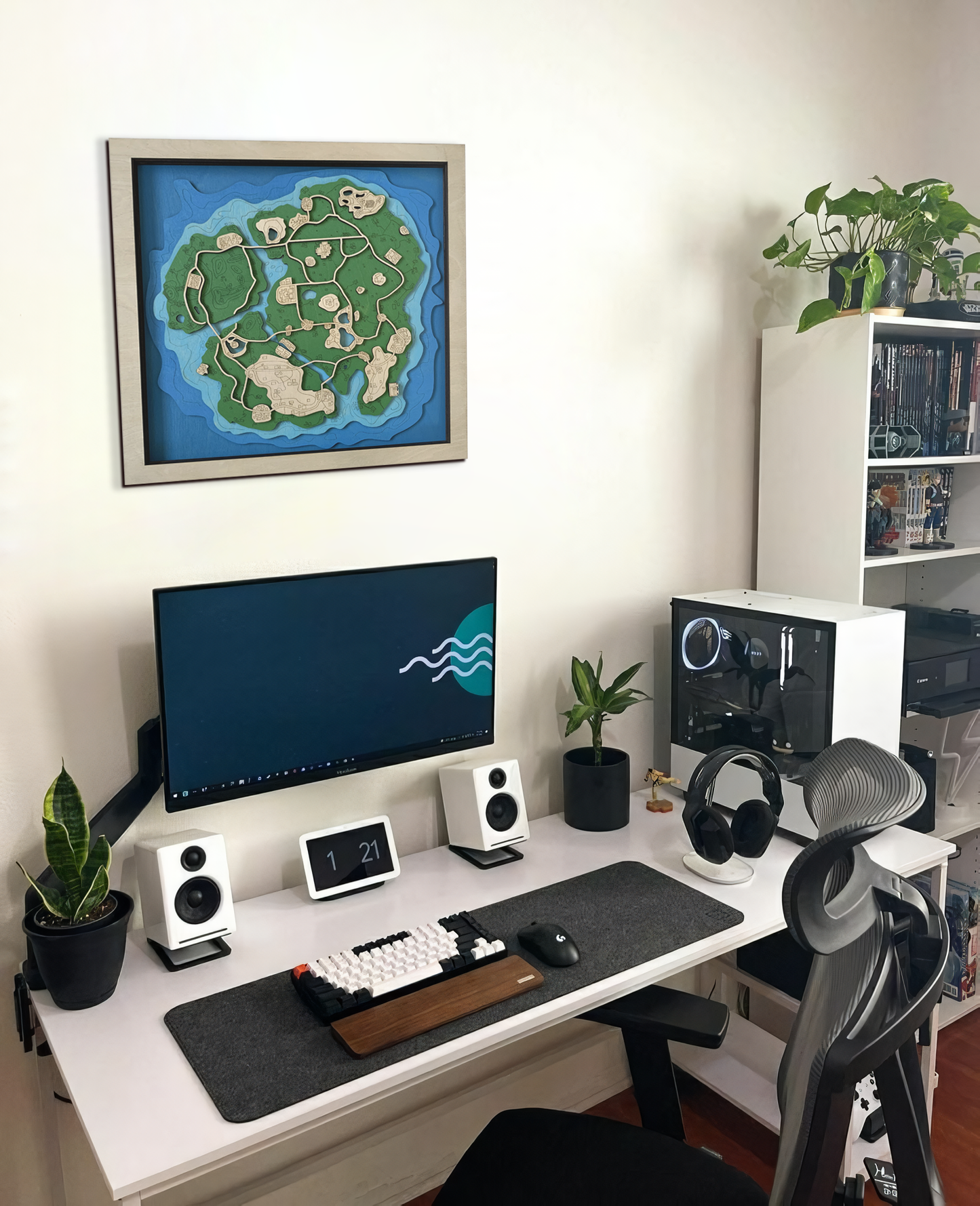 Wooden Map for PUBG Gamers | Map of Sanhok | Must-have gaming wall sculpture decor