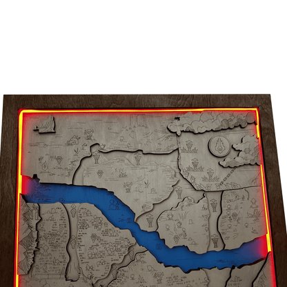 Holzkarte für Dota 2-Gamer | Unverzichtbare Gaming-Wandskulptur