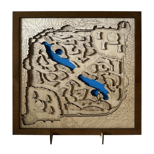 Wooden Summoner's Rift Map – League of Legends Inspired Wall Art