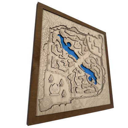 Wooden Summoner's Rift Map – League of Legends Inspired Wall Art