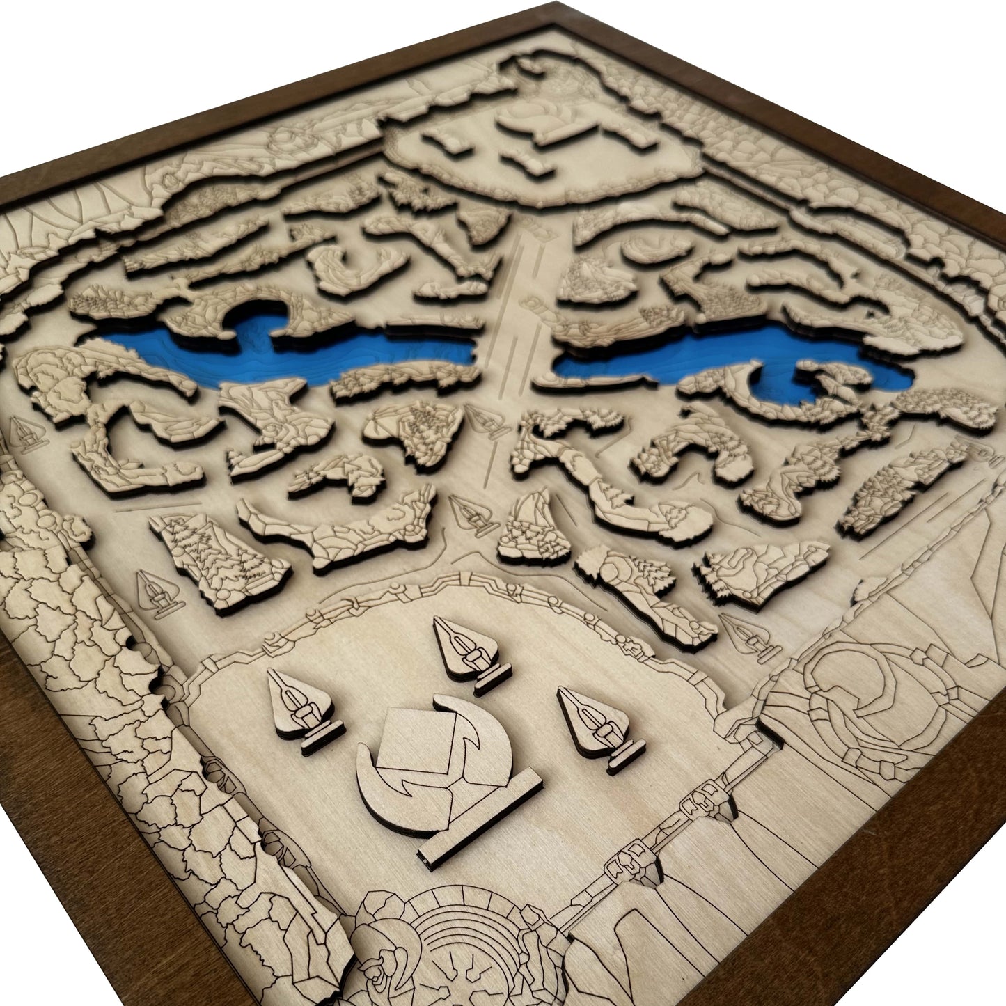 Wooden Summoner's Rift Map – League of Legends Inspired Wall Art