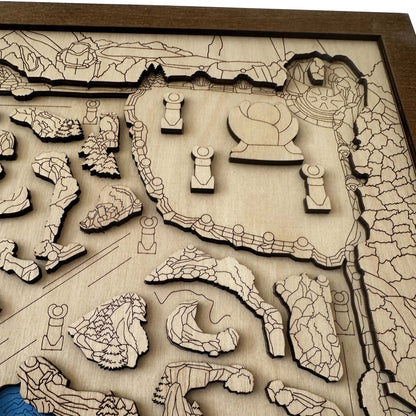 Wooden Summoner's Rift Map – League of Legends Inspired Wall Art