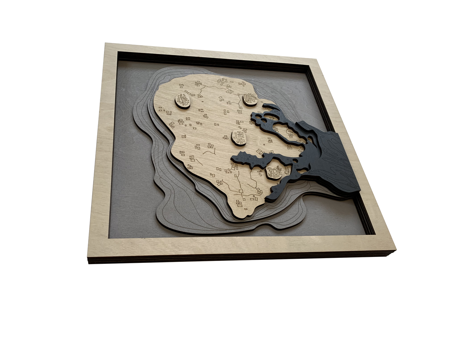 Wooden Map for PUBG Gamers | Map of Paramo |  Must-have gaming wall sculpture decor