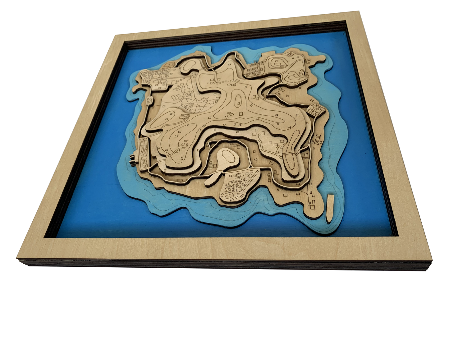 Wooden Map for PUBG Gamers | Map of Karakin |  Must-have gaming wall sculpture decor