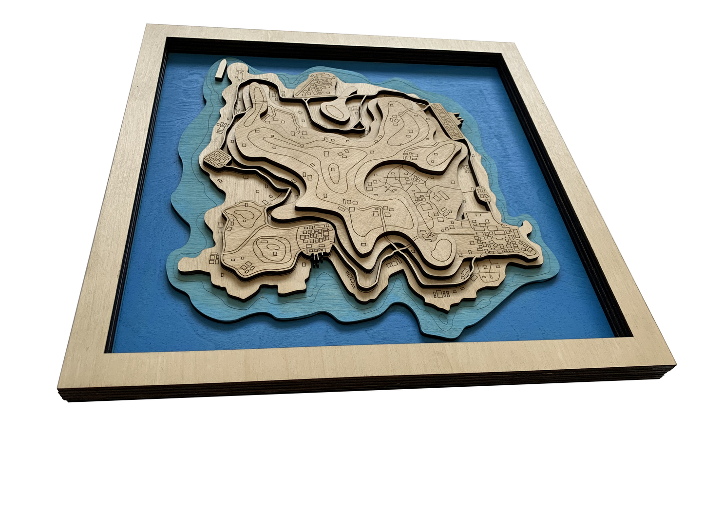 Wooden Map for PUBG Gamers | Map of Karakin |  Must-have gaming wall sculpture decor