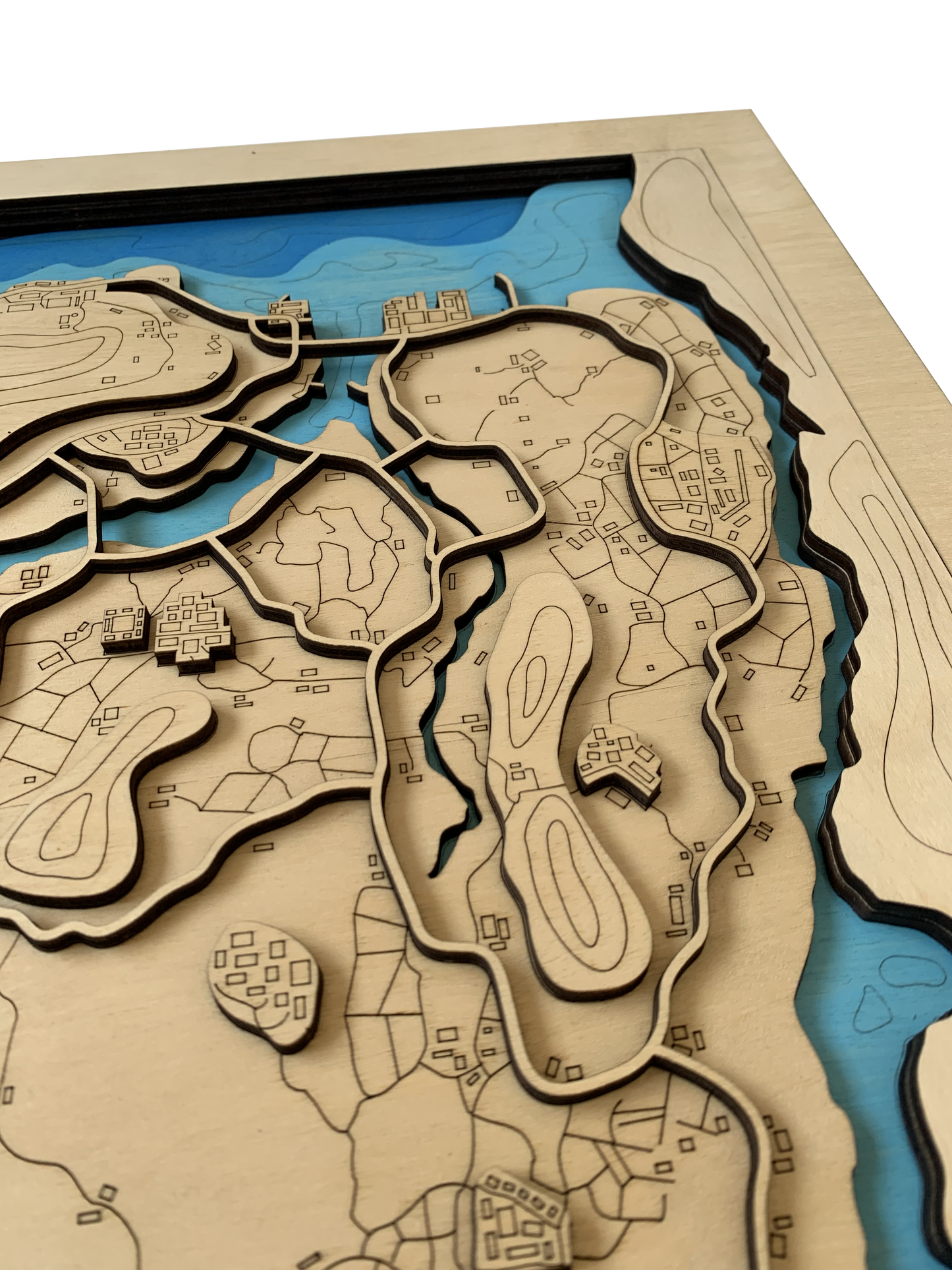 Wooden Map for PUBG Gamers | Map of Taego |  Must-have gaming wall sculpture decor