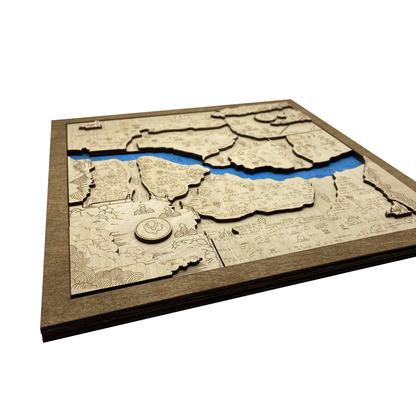 Holzkarte für Dota 2-Gamer | Unverzichtbare Gaming-Wandskulptur