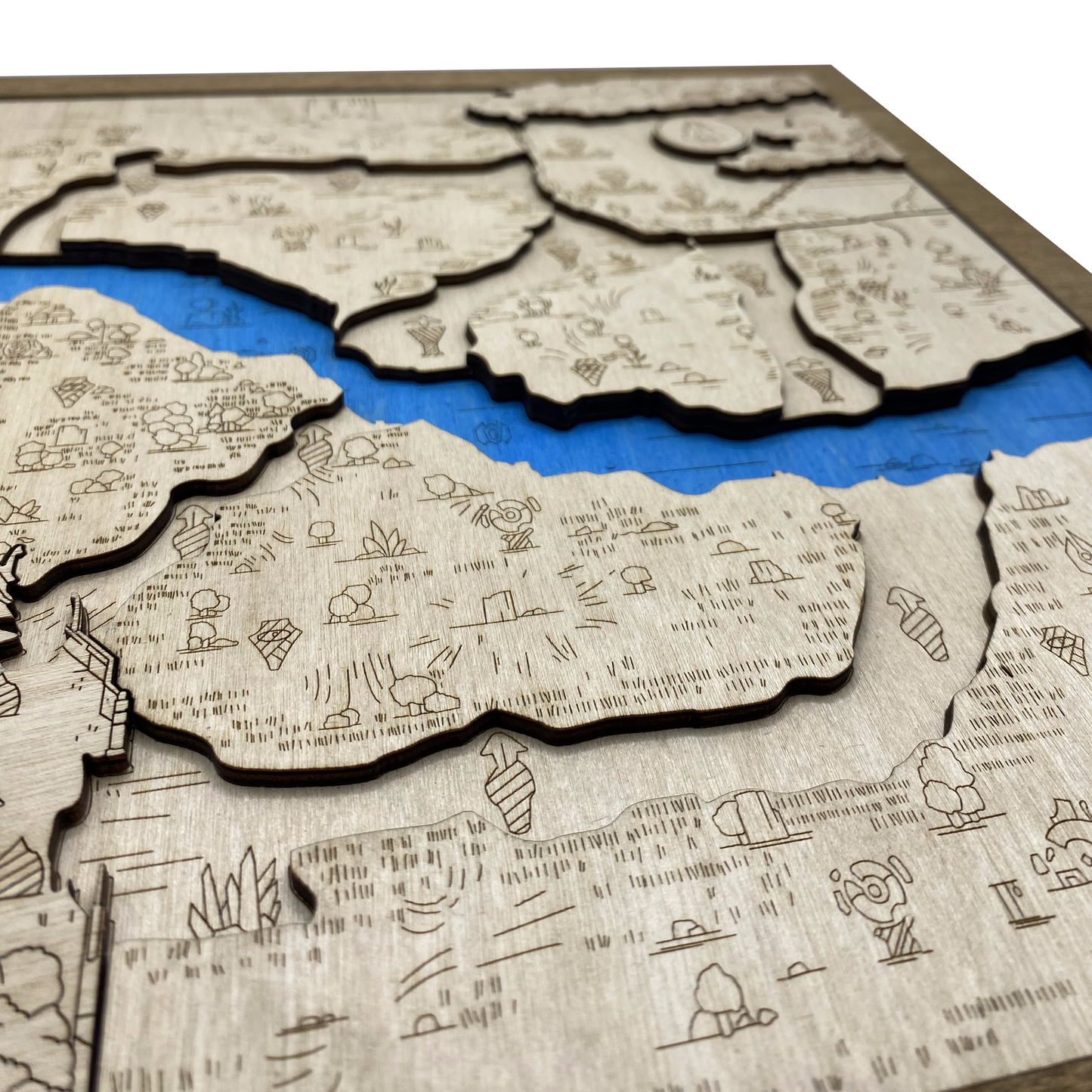 Wooden Map for Dota 2 Gamers | Must-have gaming wall sculpture decor