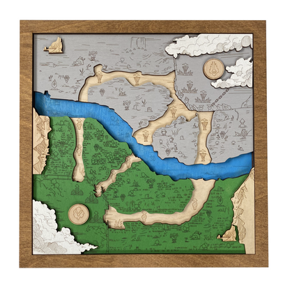 Holzkarte für Dota 2-Gamer | Unverzichtbare Gaming-Wandskulptur