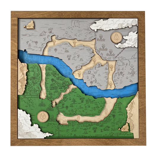 Wooden Map for Dota 2 Gamers | Must-have gaming wall sculpture decor