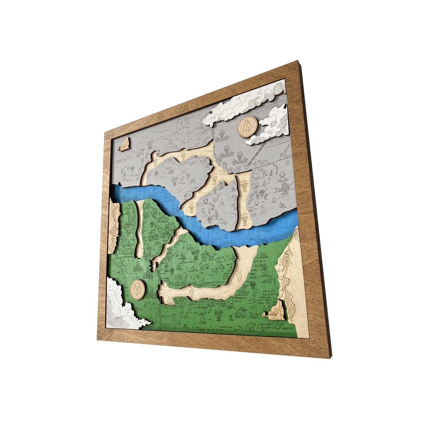 Wooden Map for Dota 2 Gamers | Must-have gaming wall sculpture decor