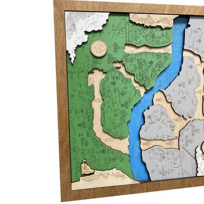 Holzkarte für Dota 2-Gamer | Unverzichtbare Gaming-Wandskulptur