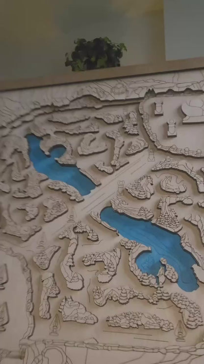 League of Legends - 3D Wooden Map for LoL Gamers, Gaming Wall Sculpture Decor, Gamer Gift